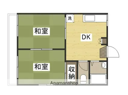 タウニィ青江(2DK/2階)の間取り写真
