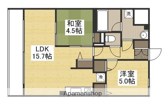 LA・グランデおのかマンションⅠ棟(2LDK/2階)の間取り写真
