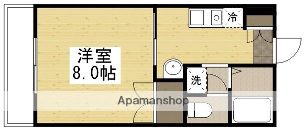 フラッツ野田(1K/2階)の間取り写真