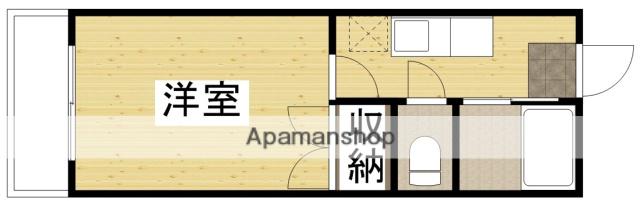 トリゴエマンション(1K/3階)の間取り写真