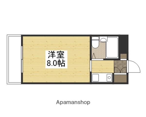 アルファ清心町1(ワンルーム/1階)の間取り写真