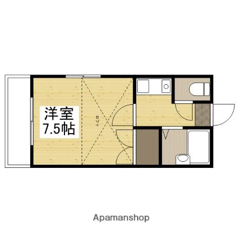パレス奥田(1K/1階)の間取り写真