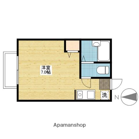 コーポユーカリ(ワンルーム/1階)の間取り写真