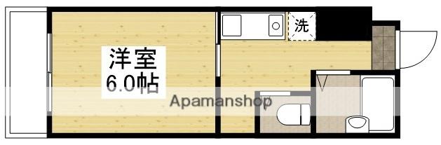 アルファ清水(1K/3階)の間取り写真