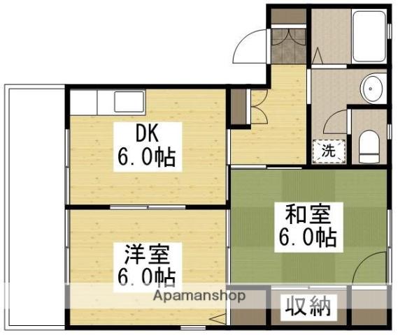 センシリティピカルⅠB(2DK/1階)の間取り写真