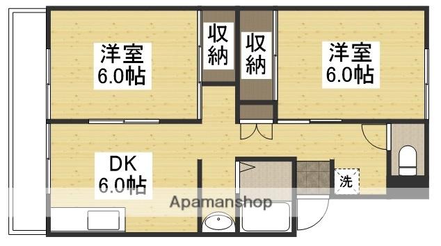 プレジール山陽C(2DK/1階)の間取り写真