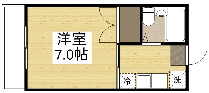 セリーヌ伊島(1K/3階)の間取り写真