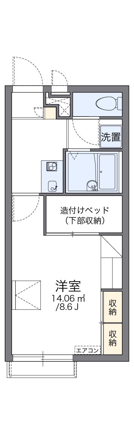 レオパレス希望(1K/2階)の間取り写真