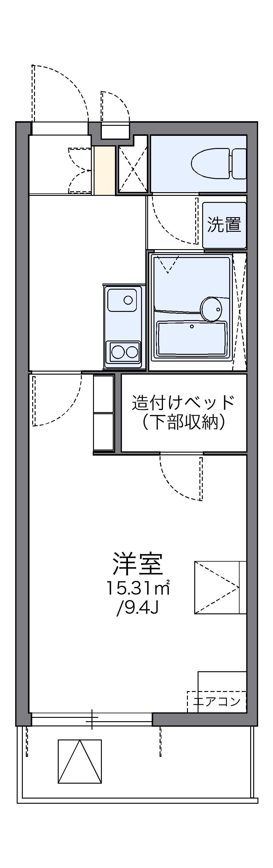 レオパレスさくらⅡ(1K/3階)の間取り写真
