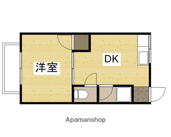 B・フォレストⅥ(1DK/1階)の間取り写真