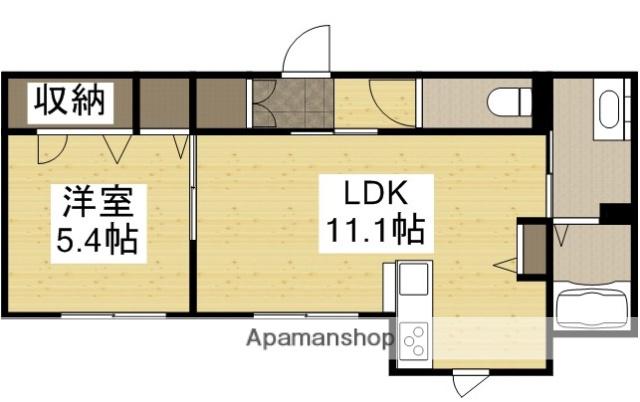 カリーノテラス(1LDK/1階)の間取り写真
