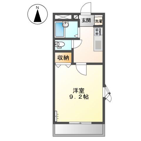 メゾンキャロット(1K/2階)の間取り写真