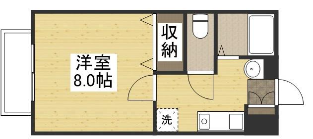 コーポ・ロマンス(1K/1階)の間取り写真