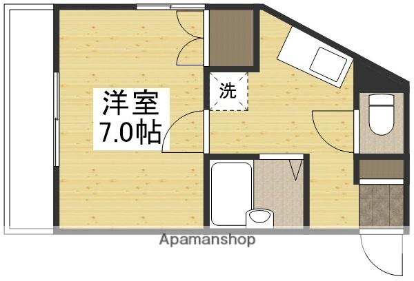 ポテト国富(1K/4階)の間取り写真