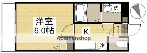 ウェーブレジデンス原尾島(1K/1階)の間取り写真