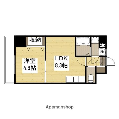 ティースタイル(1LDK/4階)の間取り写真