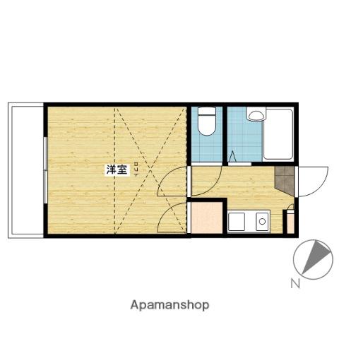 清輝橋第2レジデンス(1K/1階)の間取り写真