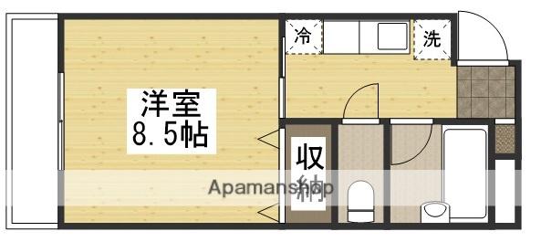 プレステージ高島(1K/3階)の間取り写真