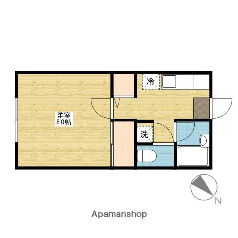 パフィオハイツ(1K/1階)の間取り写真