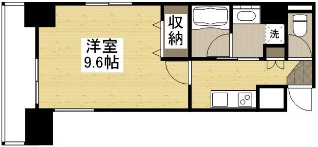 ESCAZA桑田町(1K/1階)の間取り写真