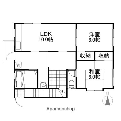 森本アパート(2LDK/2階)の間取り写真