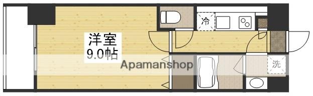 リビンコートSTUDIO岩田町(1K/6階)の間取り写真