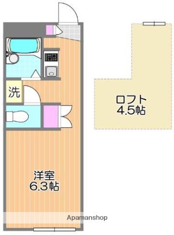 FOREVER RESIDENCE IMAⅢ(ワンルーム/2階)の間取り写真