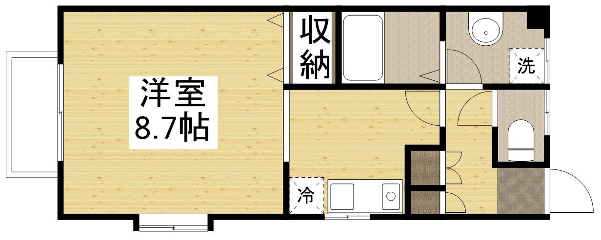 スバル神田(1K/2階)の間取り写真