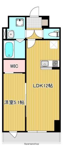 TRINITY(1LDK/6階)の間取り写真