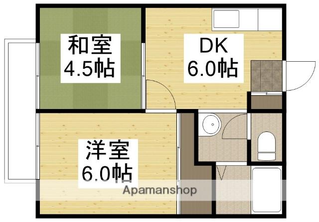グリーンハイツ(2DK/2階)の間取り写真