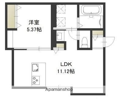 レガーレ原尾島(1LDK/2階)の間取り写真