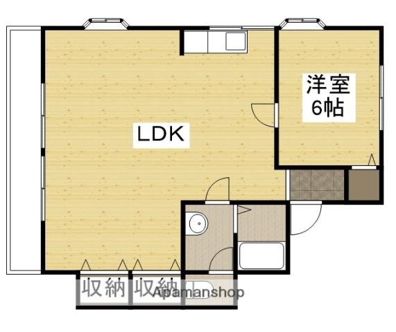 ファーレンハイトⅠ(1LDK/2階)の間取り写真