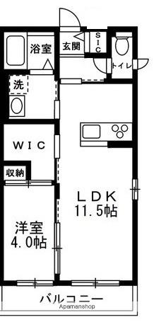 ハンドⅣ(1LDK/2階)の間取り写真
