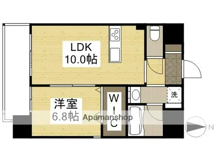 ハアラン高柳(1LDK/10階)の間取り写真