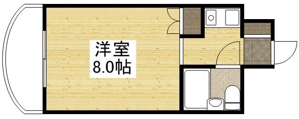 アルファ京町(1K/7階)の間取り写真