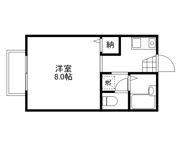 マメゾン津島福居(ワンルーム/1階)の間取り写真