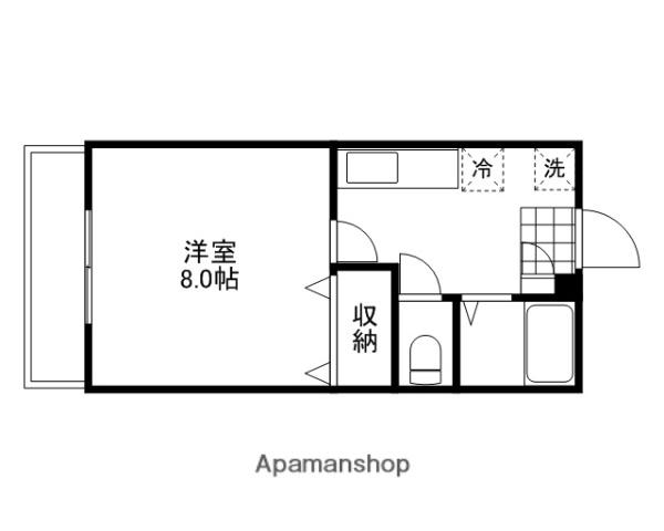 ジュネス学南(1DK/1階)の間取り写真