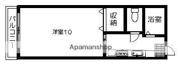 リーセント大和町(1K/1階)の間取り写真