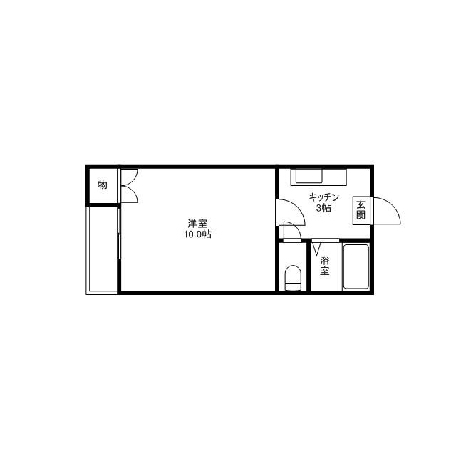 コーポ・キャロット(1K/2階)の間取り写真