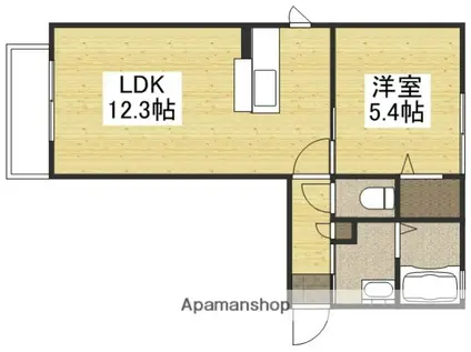 シャーメゾンラフォーレ(1LDK/2階)の間取り写真