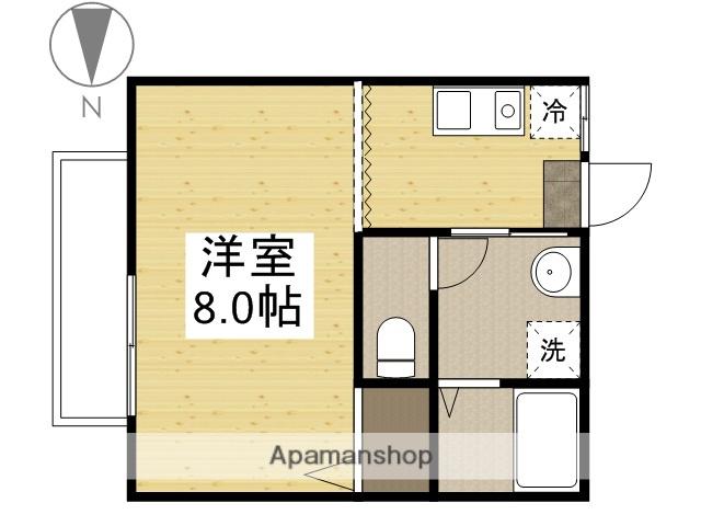 カーザ・ヴェルデ(ワンルーム/2階)の間取り写真