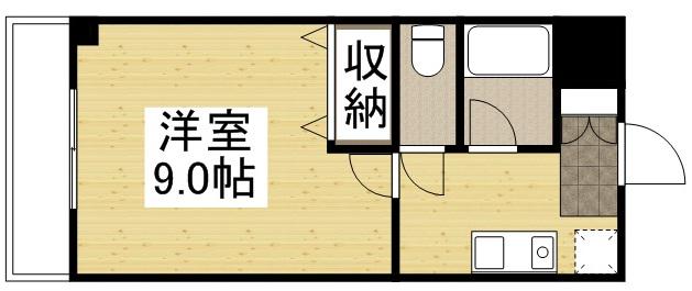 メゾンあすなろ(1K/2階)の間取り写真