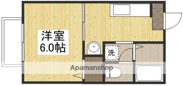 コーポ橋本(1K/2階)の間取り写真