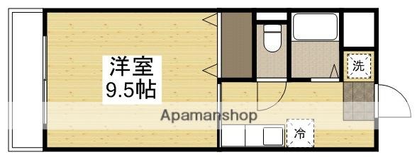 PALAZZOWAKO(1K/2階)の間取り写真