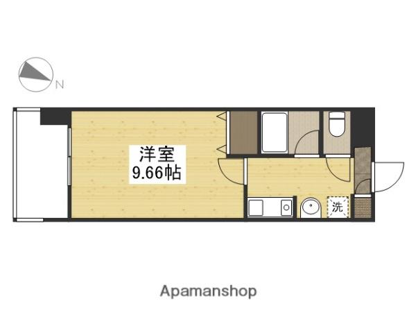コーポラス伊福(1K/2階)の間取り写真