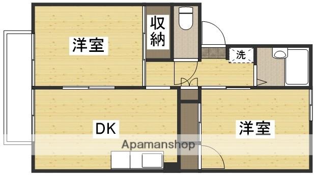 パストラル福田A棟(2DK/2階)の間取り写真