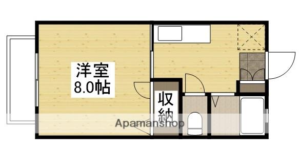 プリムベール(1K/2階)の間取り写真