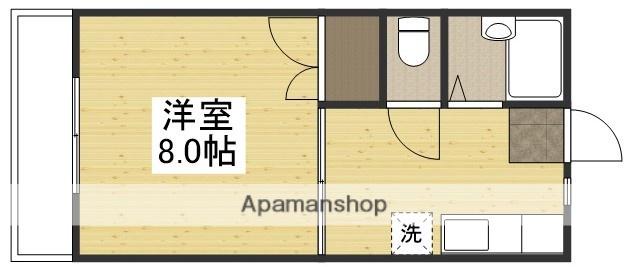 桜マンション(1K/3階)の間取り写真
