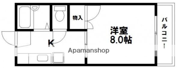 桜マンション(1K/3階)の間取り写真