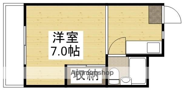 ホワイトメゾン学南3棟(ワンルーム/2階)の間取り写真